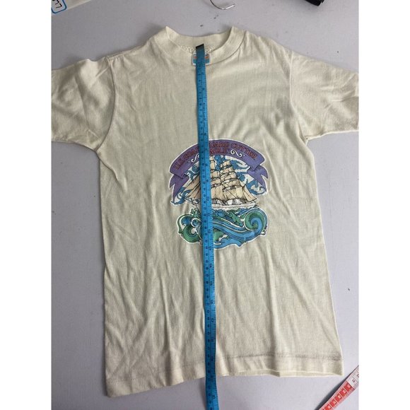Roach Youth Shirts US Coastguard Cutter Vintage Ivory Single Stitch Medium - Picture 12 of 13